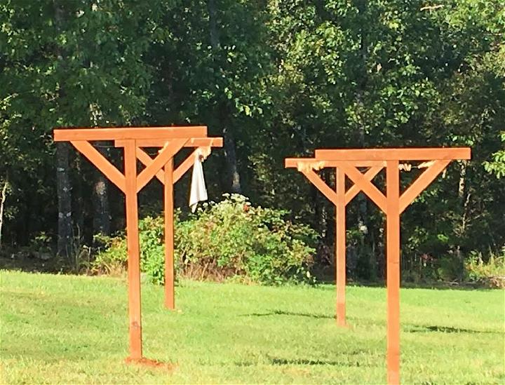 DIY 4X4 Post Clothesline