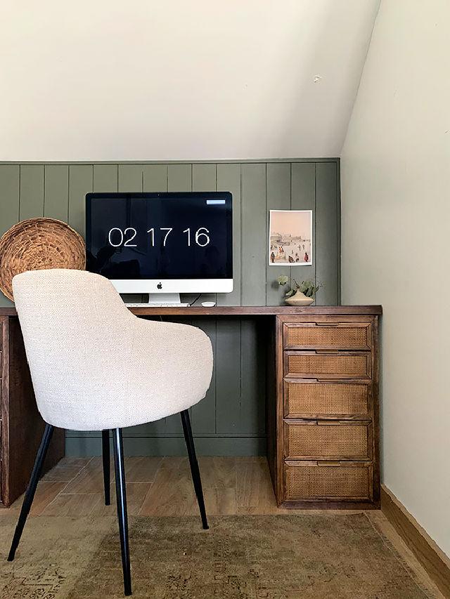 DIY Cane and Wood Desk