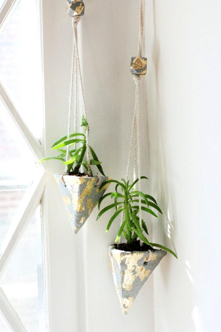 DIY Cement Hanging Planters