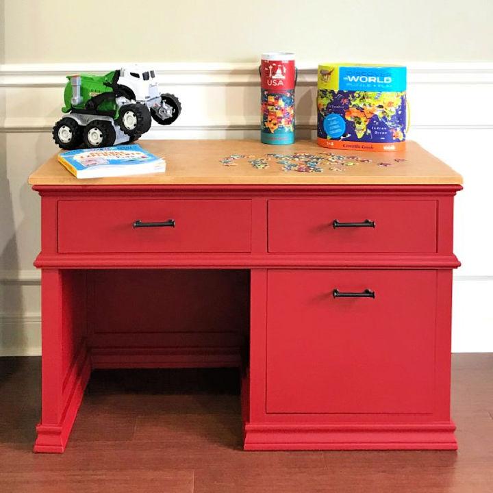 DIY Children's Desk with Storage