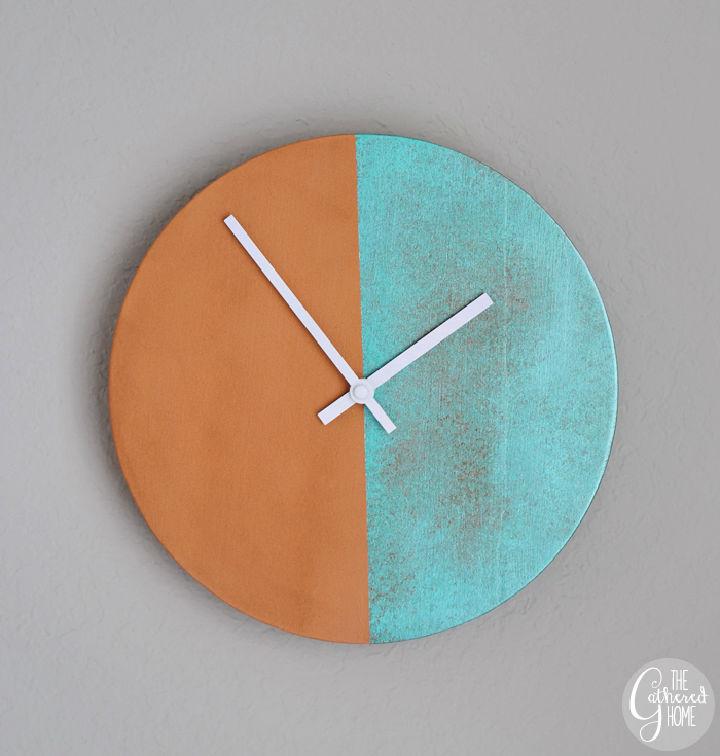 DIY Copper Patina Clock