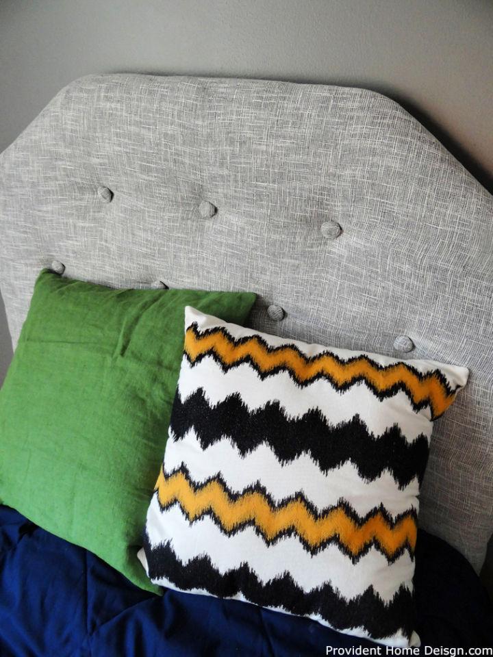DIY Faux Tufted Upholstered Headboard