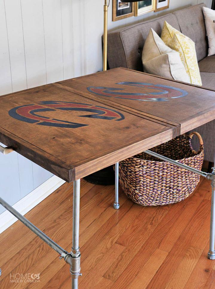 DIY Industrial Folding Table