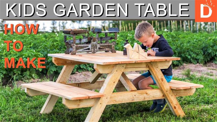 DIY Kids Garden Table