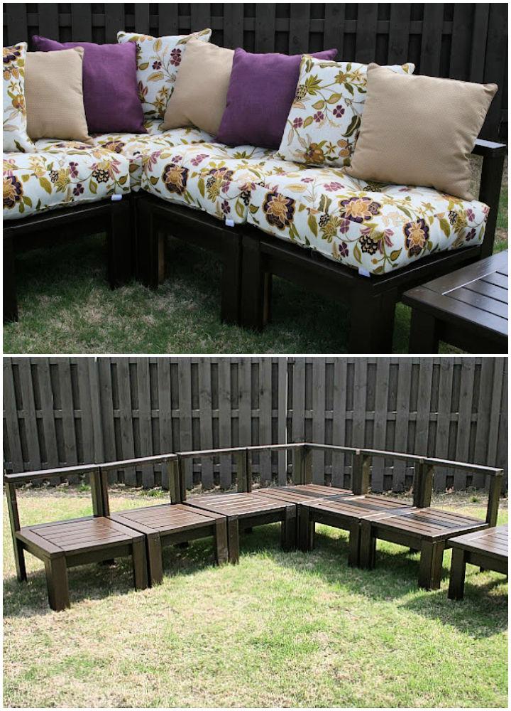 DIY L Shape Outdoor Sectional