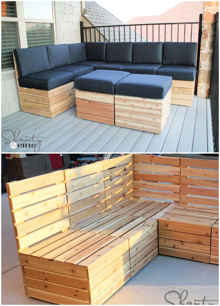 DIY Modular Outdoor Sectional Seating