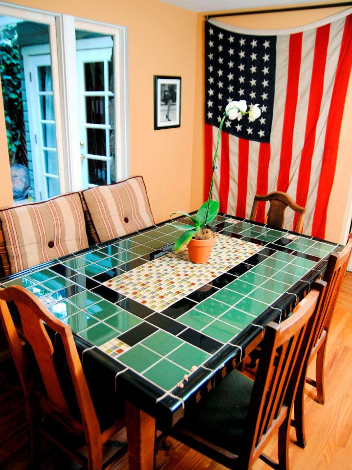 DIY Mosaic Tile Tabletop