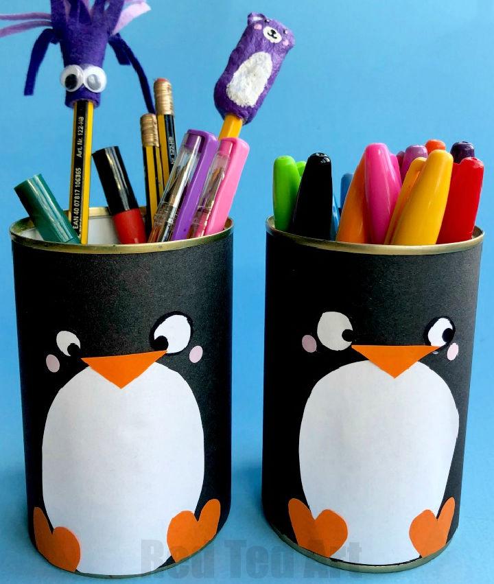 DIY Penguin Pencil Holder