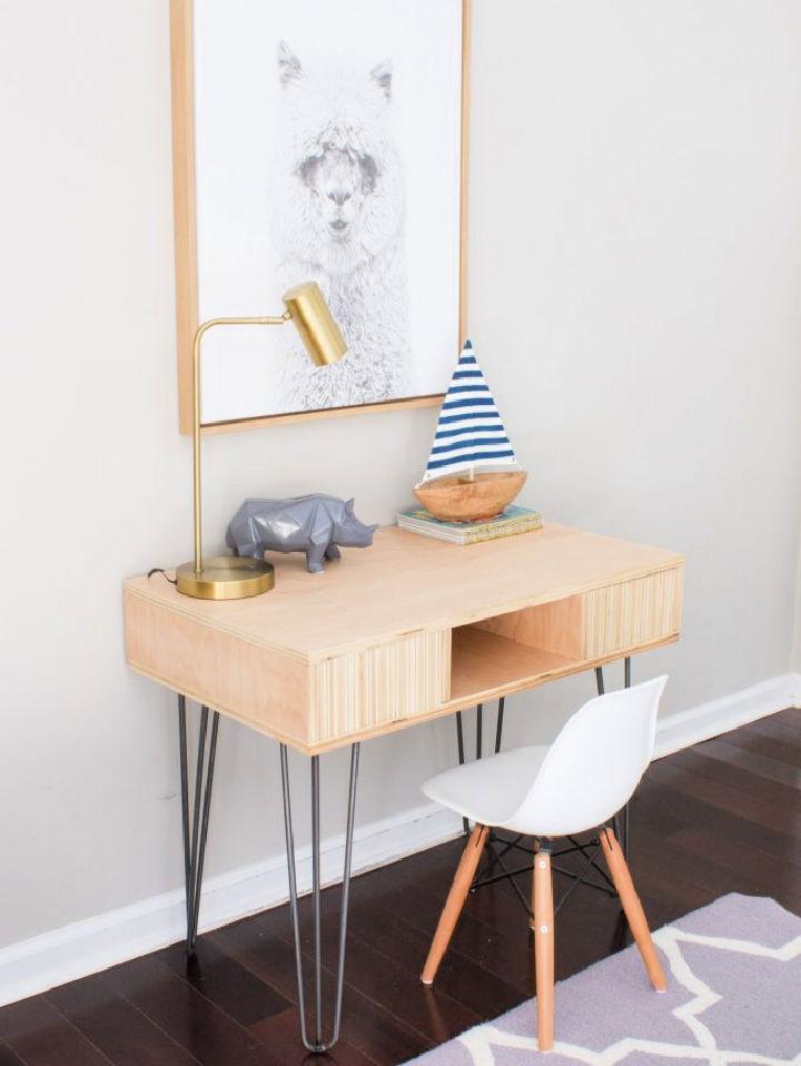 25 DIY Kids Desk Plans And Ideas To Build Your Own   DIY Plywood Kids Desk 