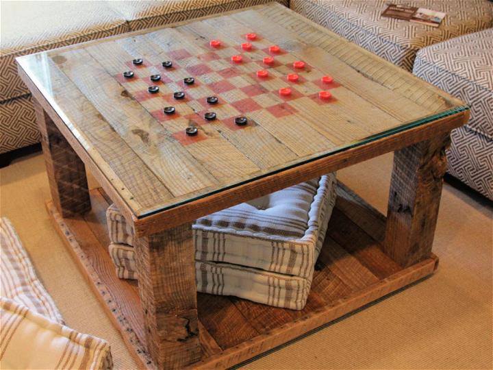 DIY Rustic Checkerboard Table