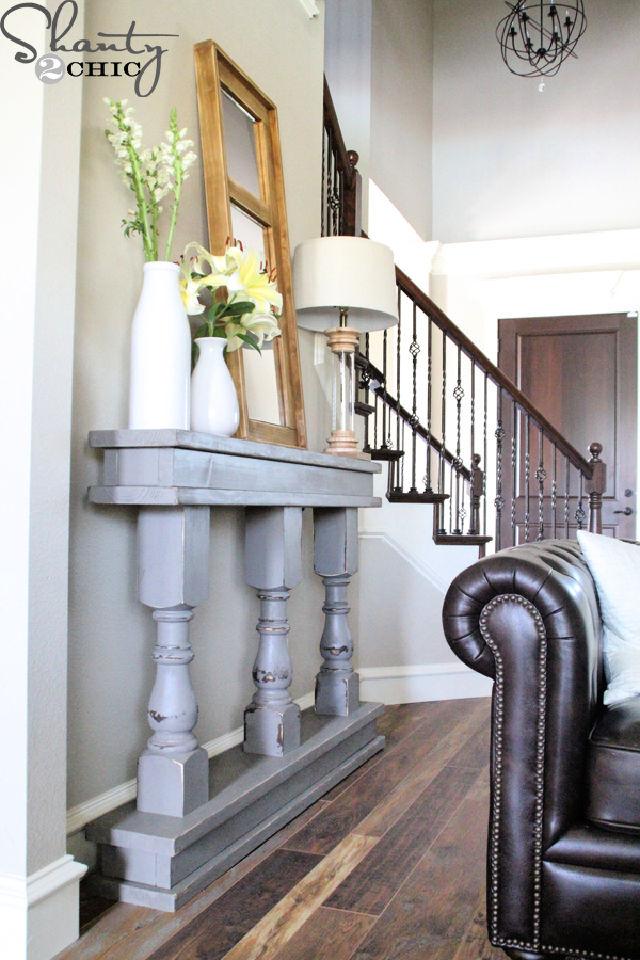 DIY Tall Console Table
