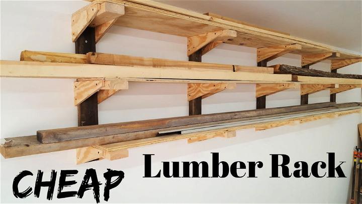 DIY Wall Lumber Rack