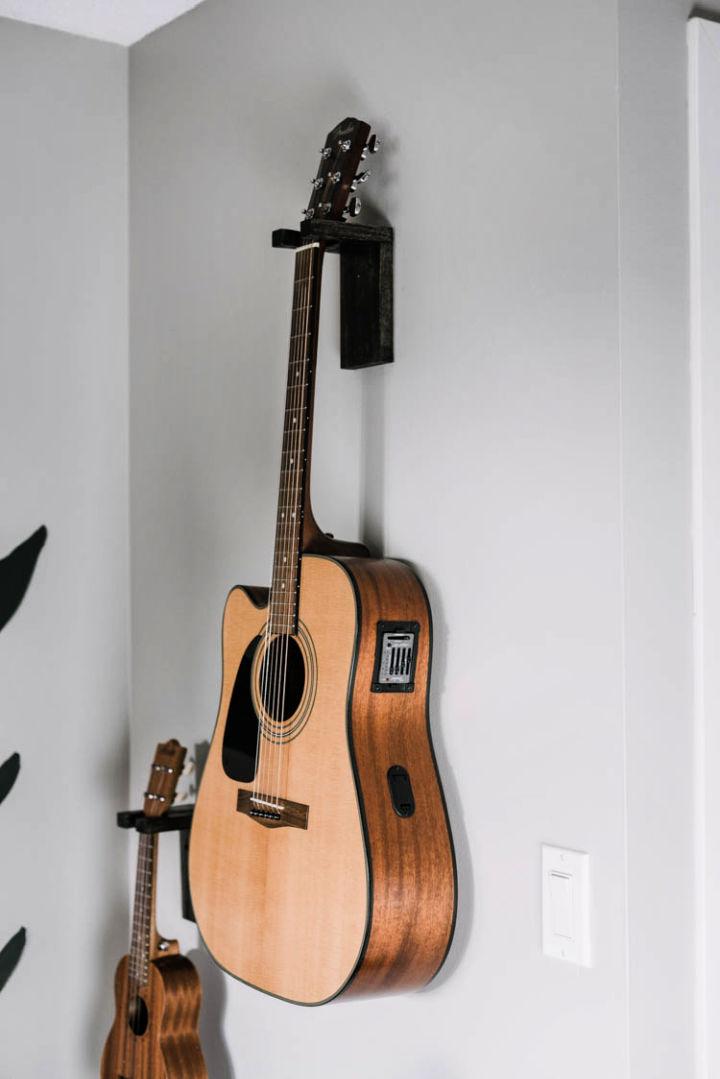 DIY Wall Mount Guitar Holder