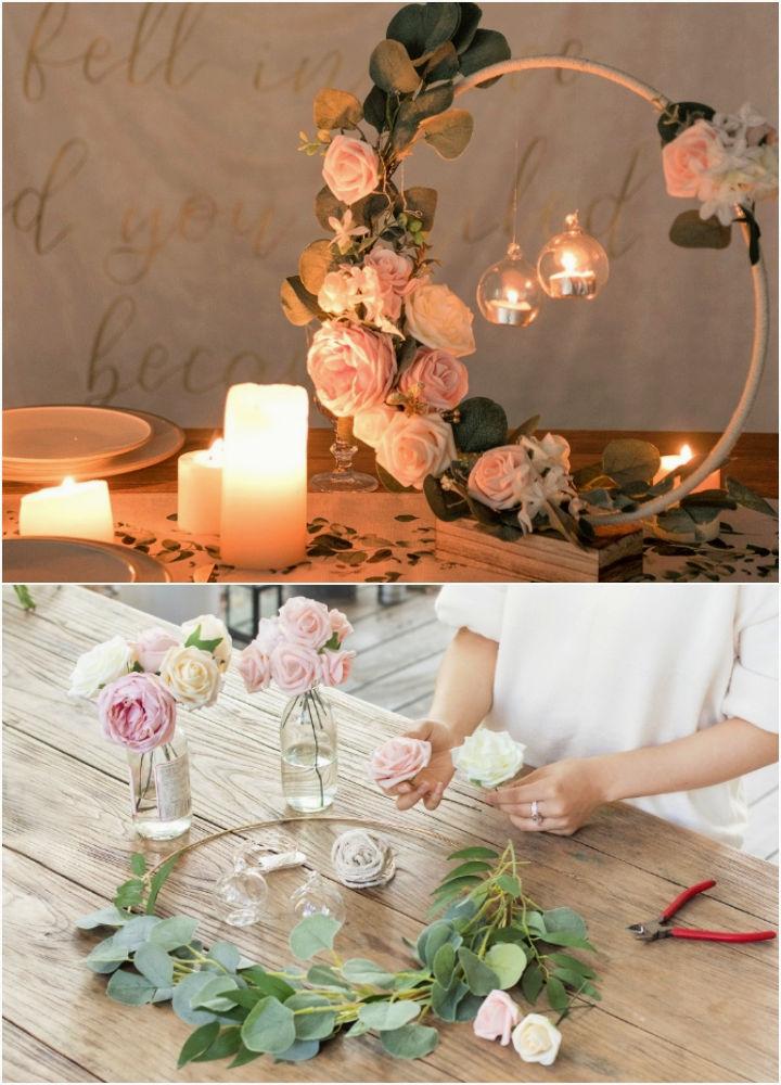 DIY Wedding Hoop Centerpiece