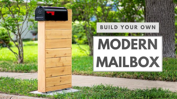 DIY Wood Mailbox With Concrete Slab