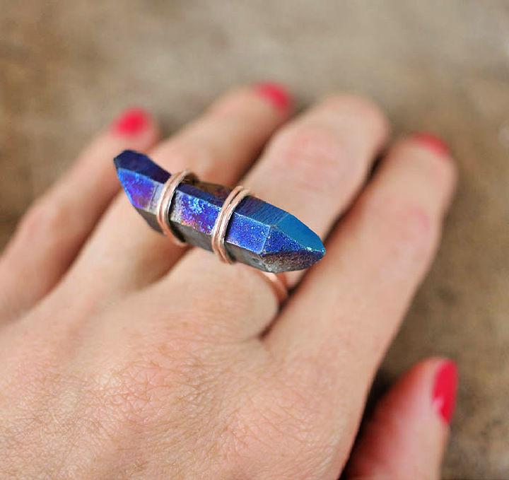DIY Wrapped Crystal Ring