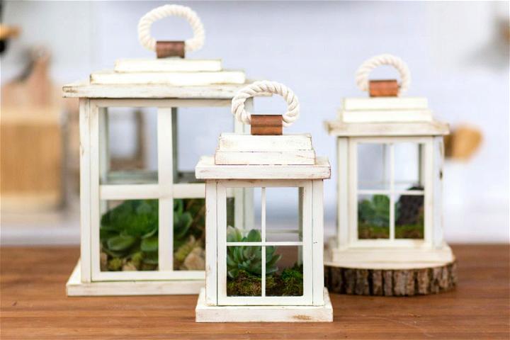 Decorative Lanterns From Dollar Store Picture Frames