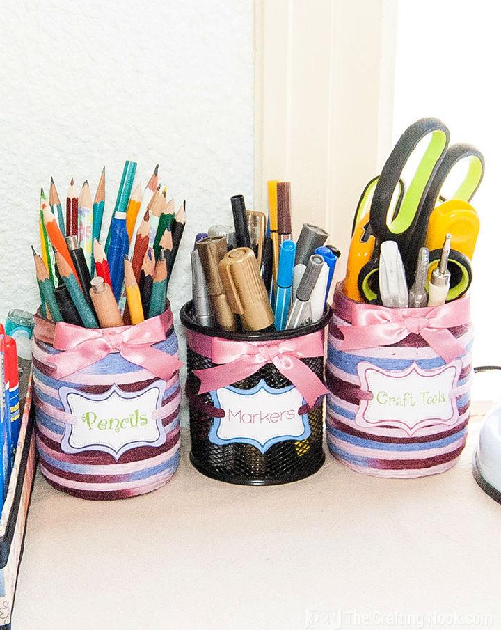 Decorative Pencil Holder Out of Upcycled Jars