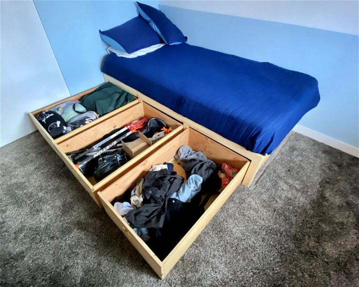 Easy DIY Storage Bed