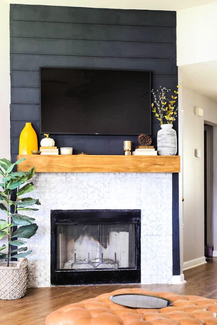 Easy Shiplap Fireplace Mantel Plan