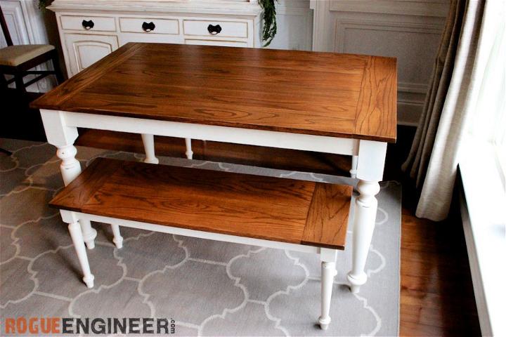 Elegant Oak Farmhouse Table Top
