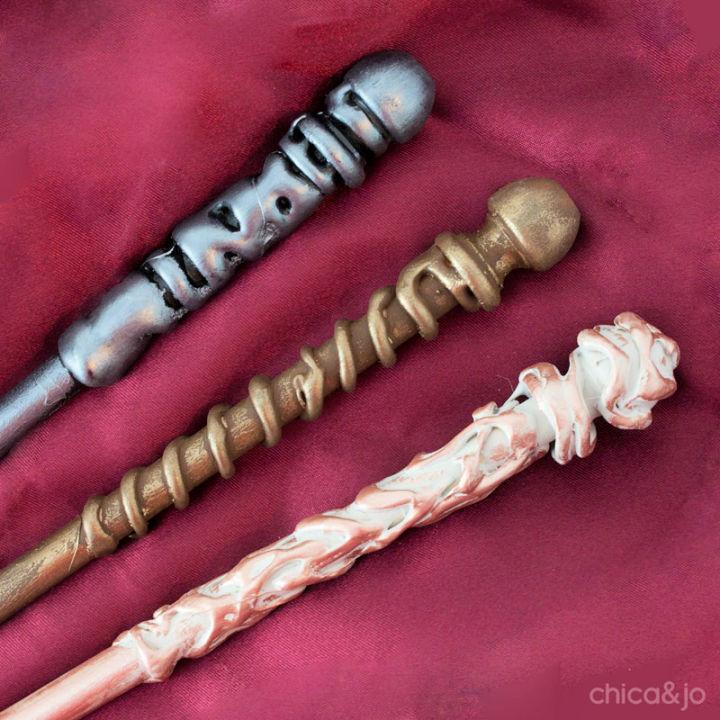 Faux Carved Wooden Magic Wands