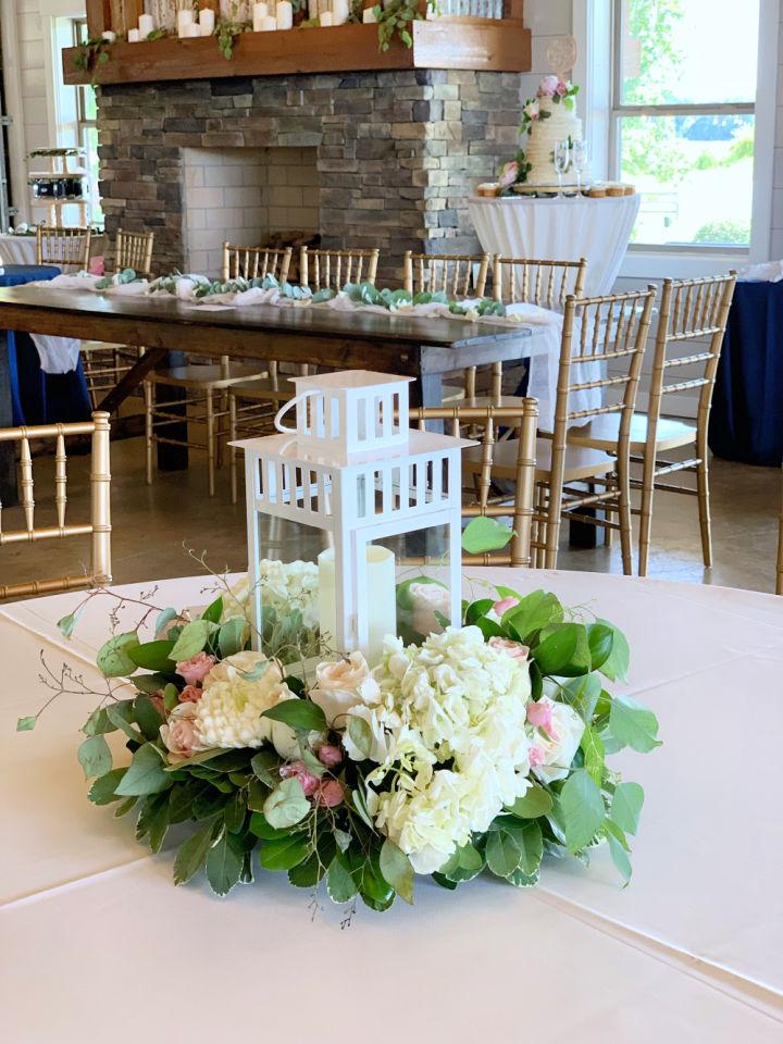 Floral Lantern Wedding Centerpiece