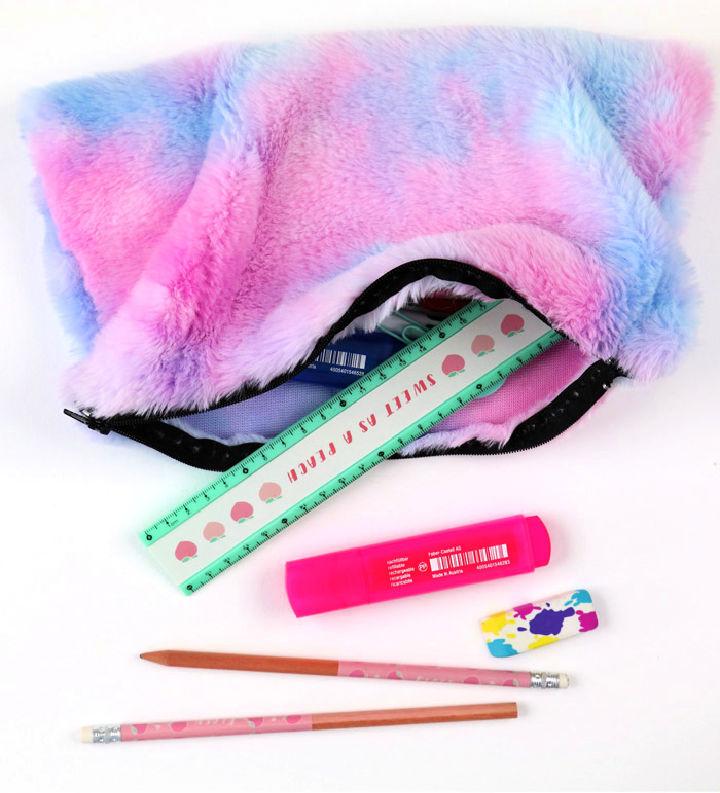 Fluffy Pencil Case for Kids