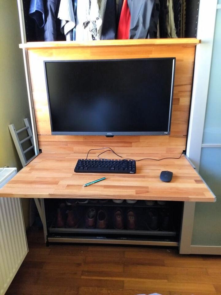 ikea computer hideaway