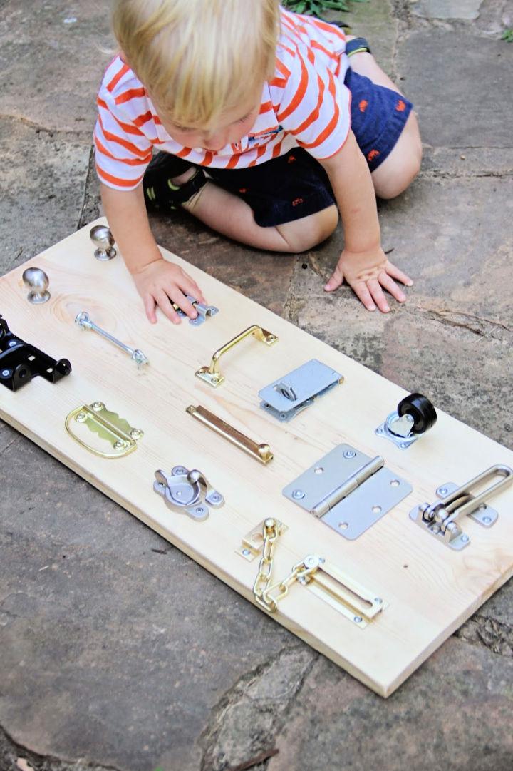 Homemade Activity Board For Toddlers