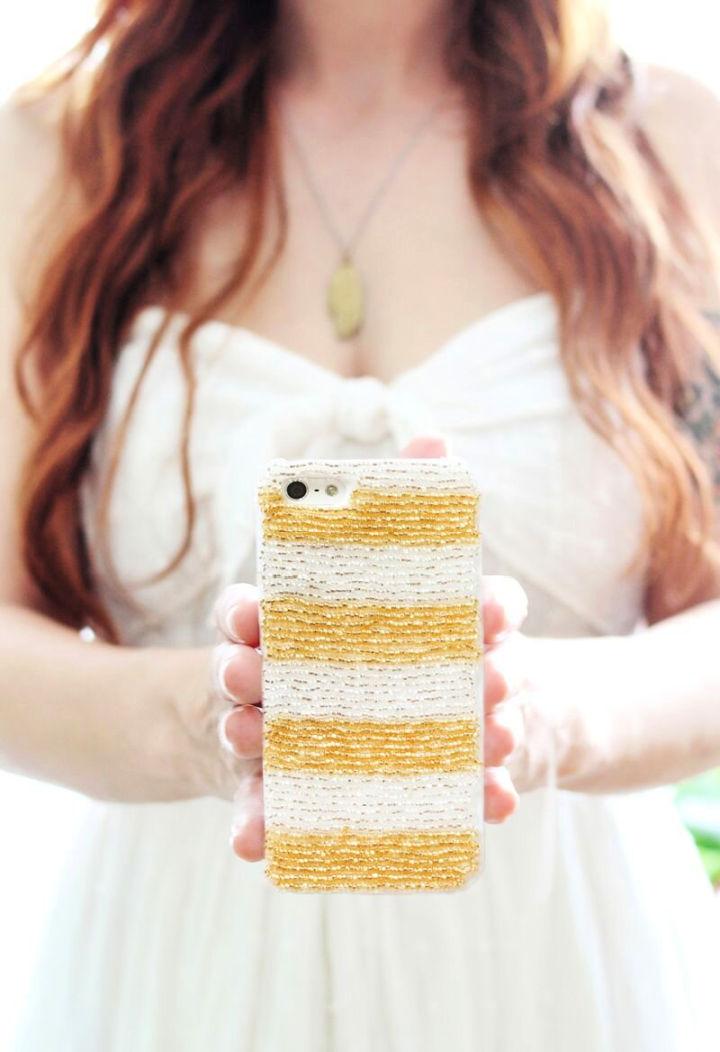 Homemade Beaded Phone Case