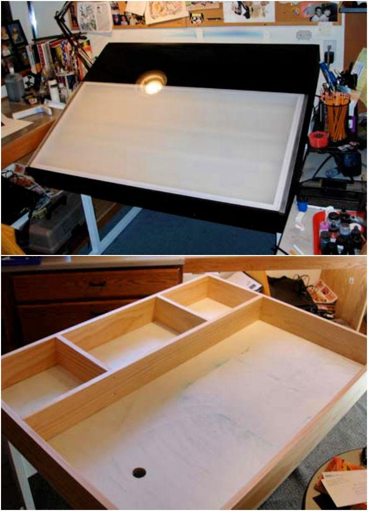 How To Make A Light Table for Drawing  Diy wood box, Light table, Light  box diy