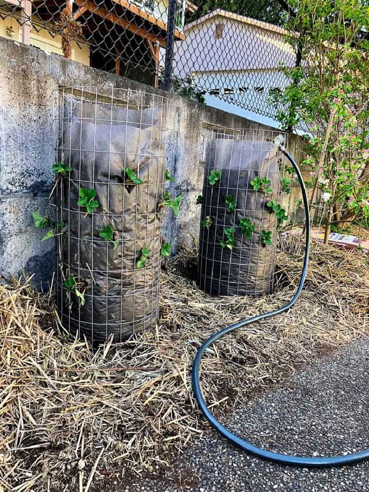 Homemade Vertical Strawberry Planter