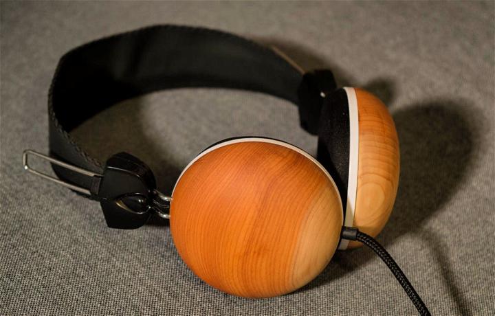 Homemade Wooden Headphones