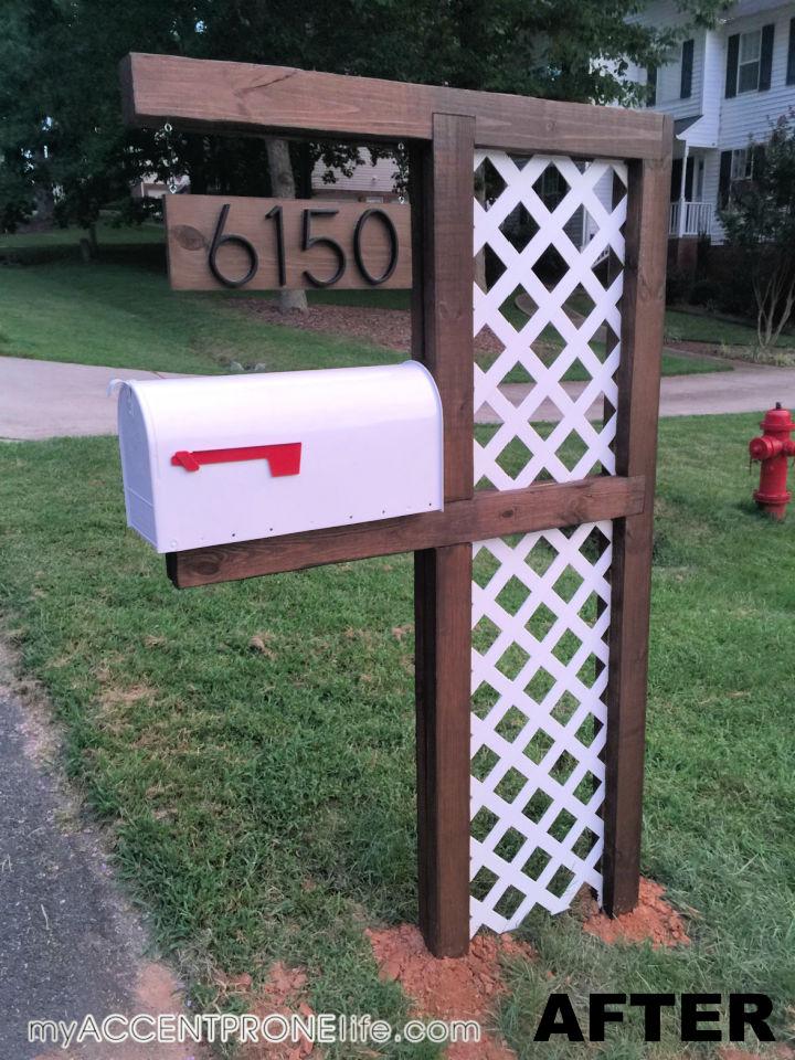 How To Make A Lattice Mailbox Post