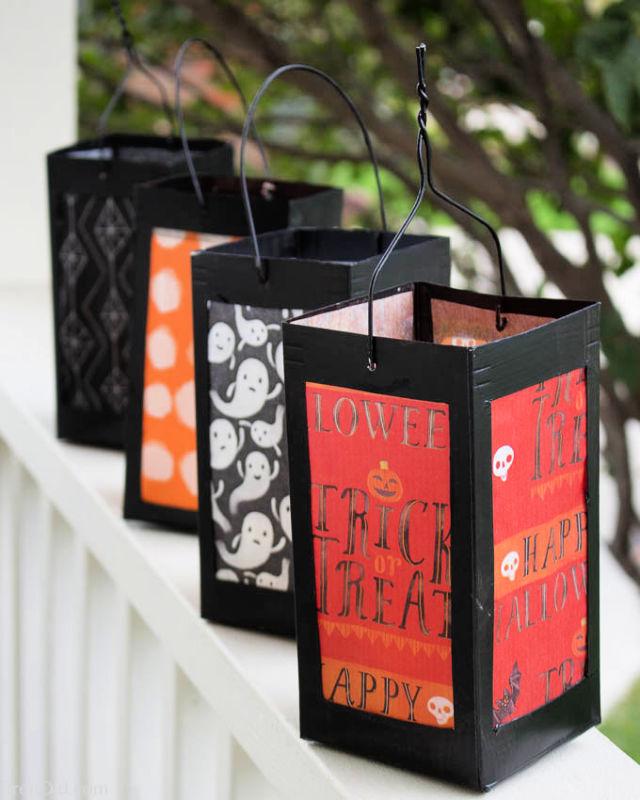 Japanese Lanterns From Milk Cartons