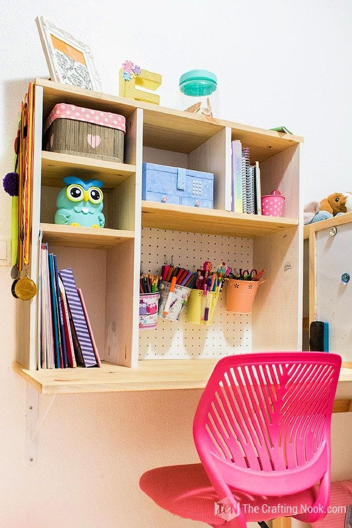 25 DIY Kids Desk Plans And Ideas To Build Your Own   Kids Floating Desk Tutorial 