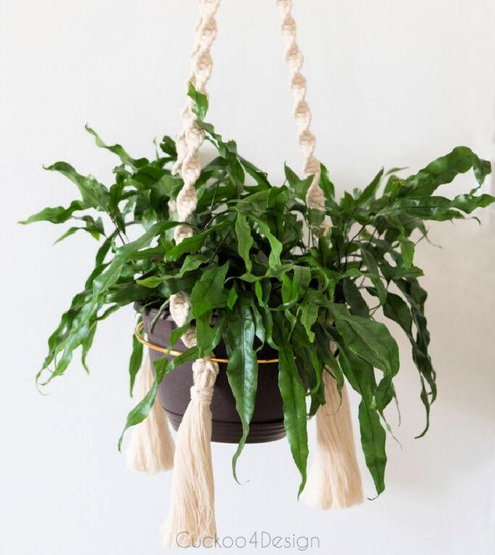 Macrame Plant Hanger Using Half Square Knots