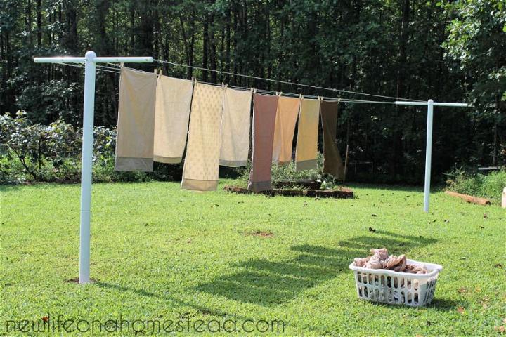 DIY Clothes Line: How to Make a Clothesline Post out of Wood - ManMadeDIY