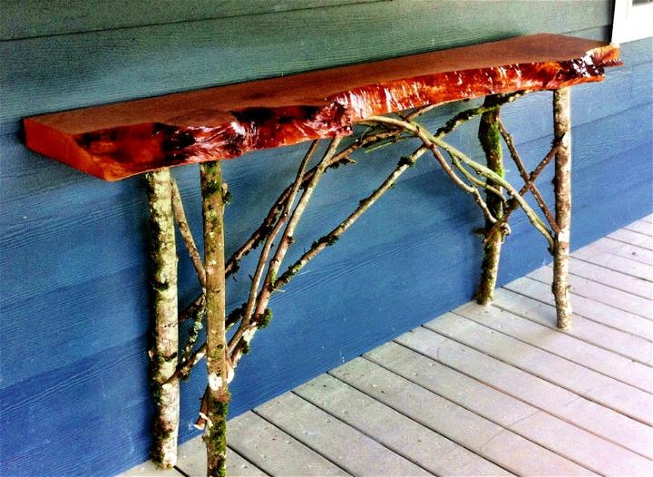 Make a Reclaimed Wood Sofa Table