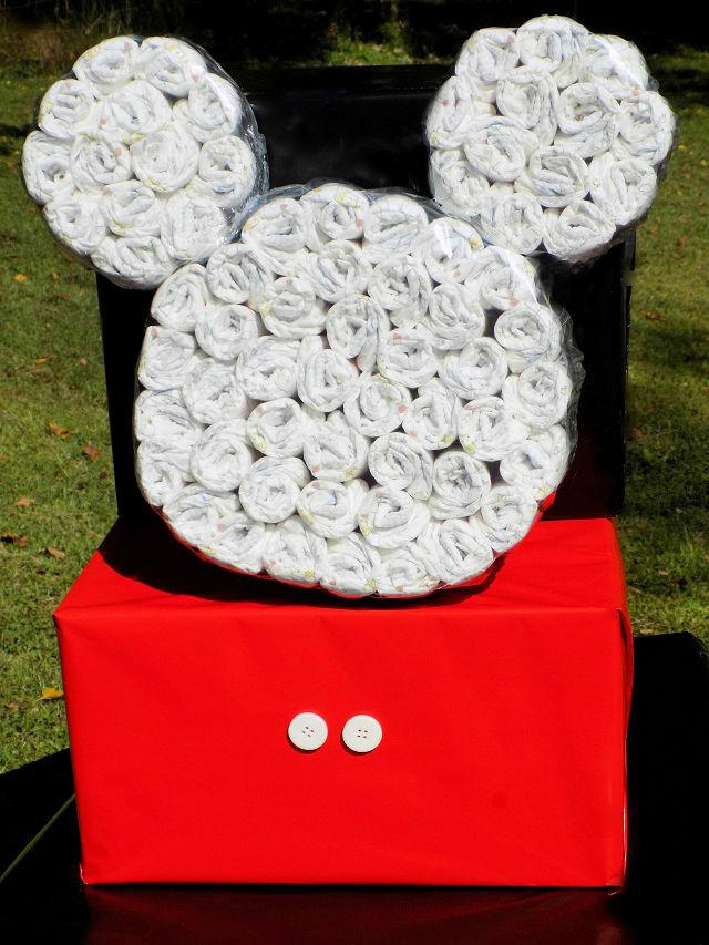 Mickey Mouse Shaped Diaper Cake