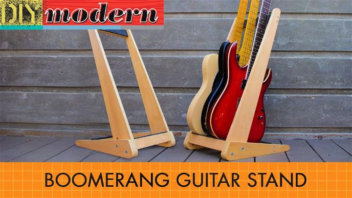 Modern Boomerang Guitar Stand