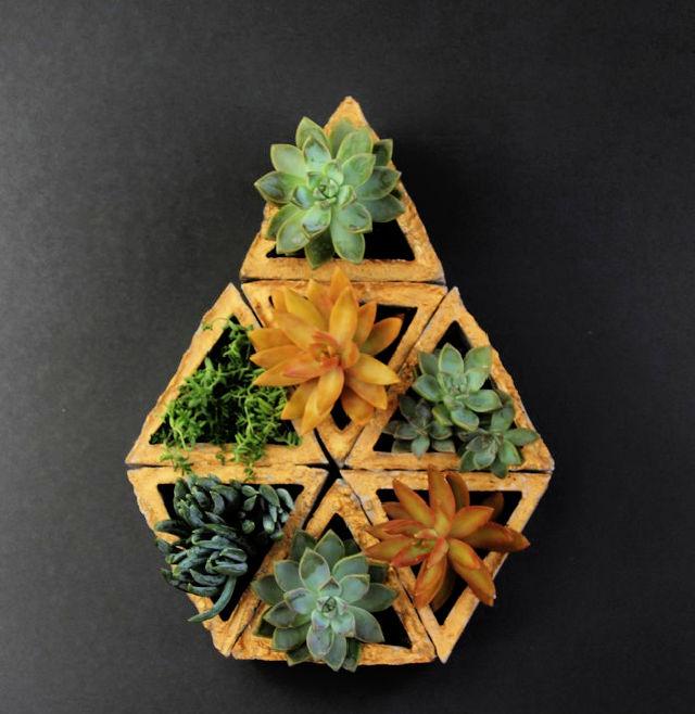 Modular Geometric Concrete Planters