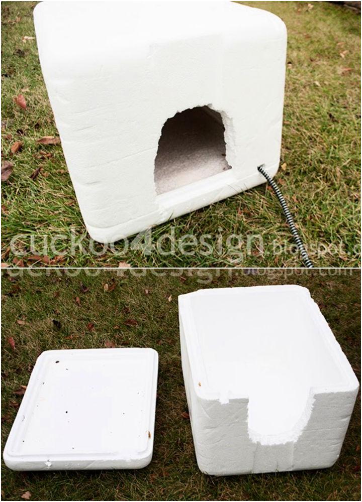 Heated igloo cat outlet house