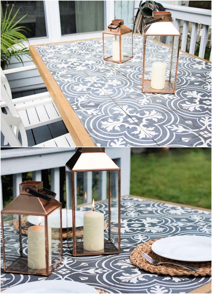 Outdoor Tabletop Using Merola Tiles