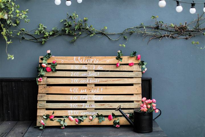 Pallet Wedding Sign Under 14