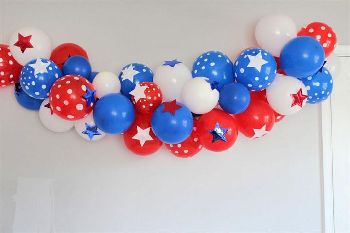 Patriotic Emoji Party Balloon Arch