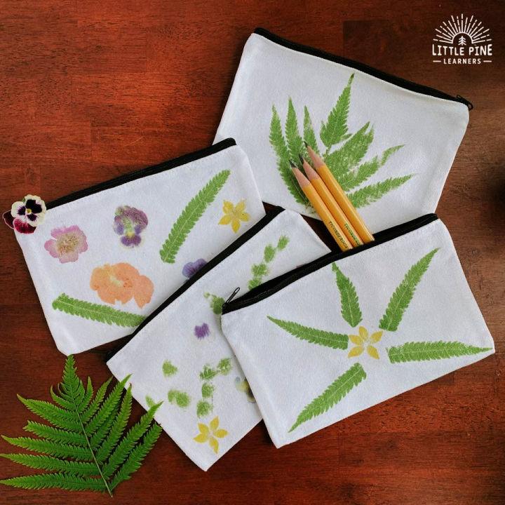 Pencil Case with Nature Prints