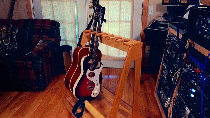 Plywood Multi Guitar Stand