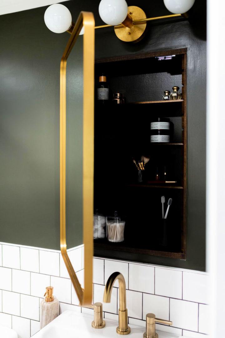Recessed Medicine Cabinet with Oversized Mirror